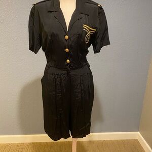 SL Fashions Black Gold-Embellished Jumpsuit